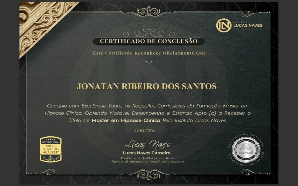Instituto Lucas Naves – Master em Hipnose Clínica