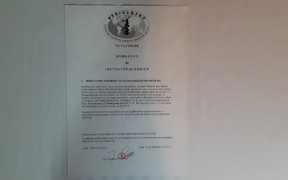 WCTA – Instrutor Sênior Taijiquan